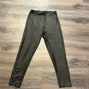 SHEIN Women's Black Leather Pants